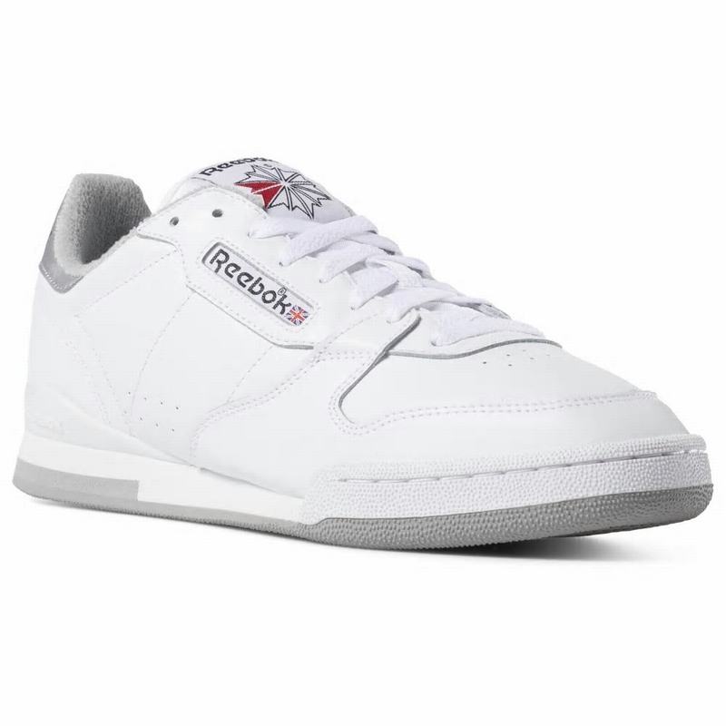 Tenisi Reebok Phase 1 Barbati Albi/Gri/Rosii Romania UL9111TJ
